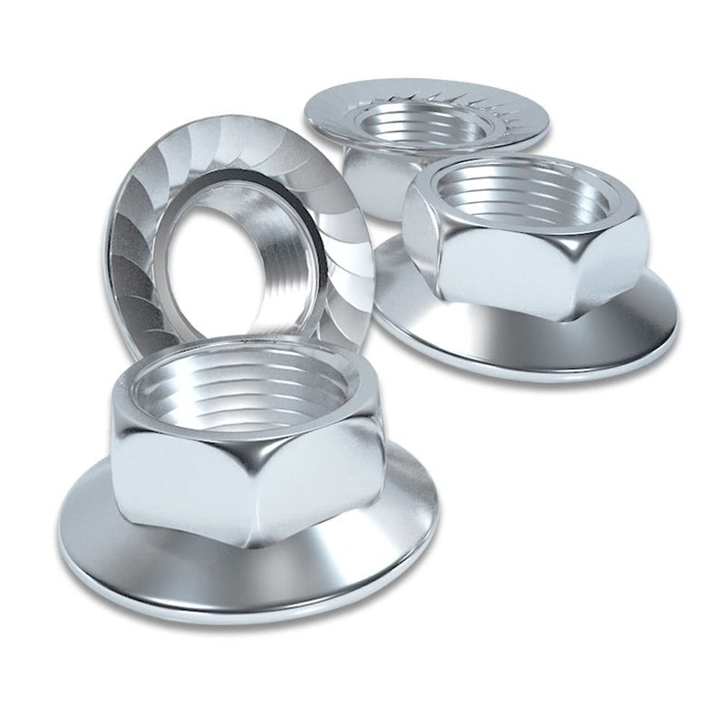 ROARADE 3/8"-16 Flange Serrated Nut 20PCS Hex 304 Stainless Steel Nut (3/8"-16 20 PCS) - Image 1